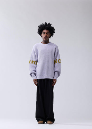 New Amsterdam - Name Crew Knit - Sea Fog Pullover New Amsterdam