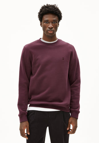 Armedangels - Baaro Fleece Sweatshirt - Dark Cranberry Pullover Armedangels