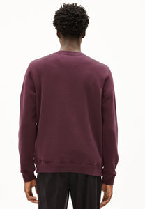 Armedangels - Baaro Fleece Sweatshirt - Dark Cranberry Pullover Armedangels