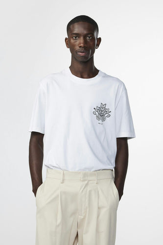 NN07 - Adam 3209 Pima-Wolle T-Shirt - Weiß T-Shirts NN07