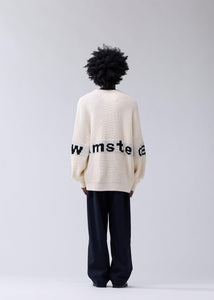 New Amsterdam - Name Crew Knit - Ecru/Black Pullover New Amsterdam