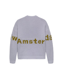 New Amsterdam - Name Crew Knit - Sea Fog Pullover New Amsterdam