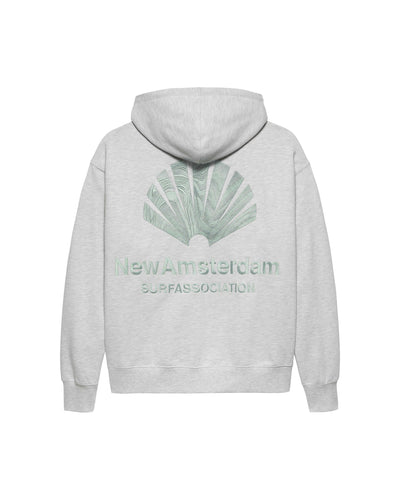 New Amsterdam - Logo Hoodie - Ash/Teal Pullover New Amsterdam