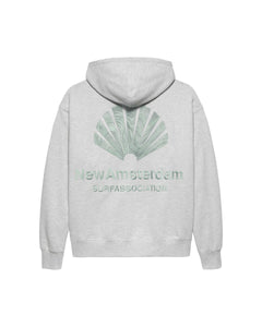 New Amsterdam - Logo Hoodie - Ash/Teal Pullover New Amsterdam