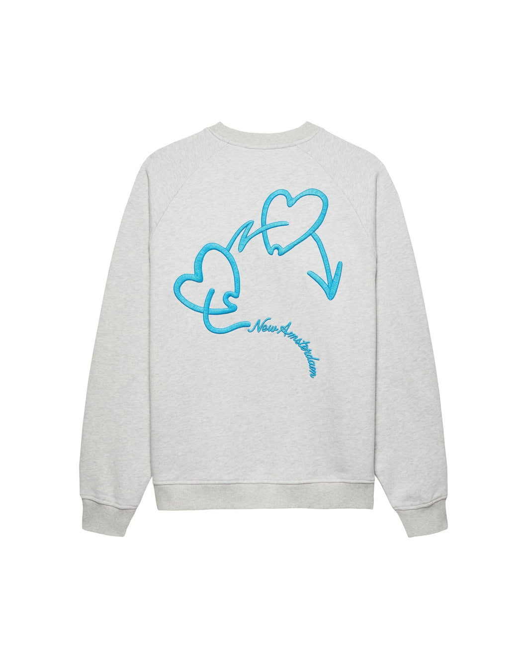 New Amsterdam - Love Connect Crewneck - Grey Melange Sweatshirts New Amsterdam