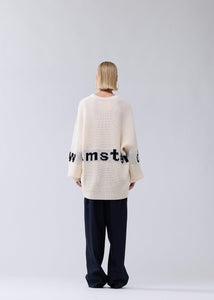 New Amsterdam - Name Crew Knit - Ecru/Black Pullover New Amsterdam