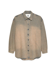 New Amsterdam - Denim Overshirt - Dune Longsleeves New Amsterdam