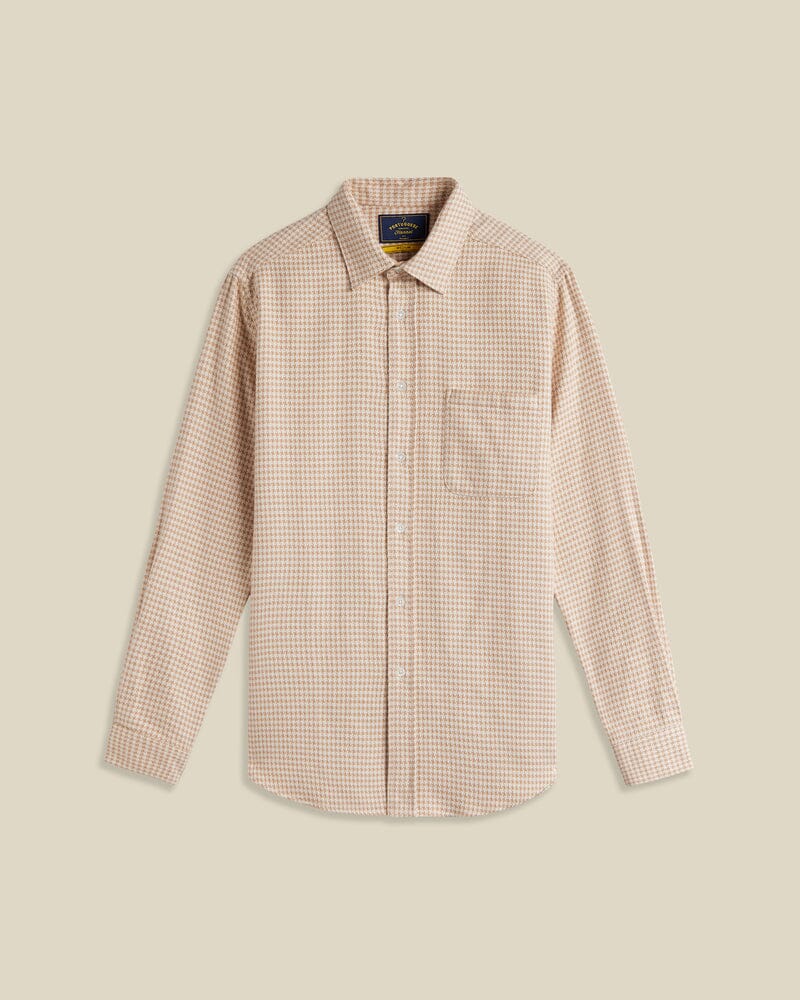 Portuguese Flannel - Abstract Pied Poule Hemd - Creme Hemden Portuguese Flannel