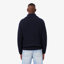 Laden Sie das Bild in den Galerie-Viewer, Lacoste - Zip Neck Trucker Sweatshirt - Navy Blue Pullover Lacoste
