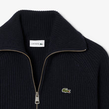 Laden Sie das Bild in den Galerie-Viewer, Lacoste - Zip Neck Trucker Sweatshirt - Navy Blue Pullover Lacoste
