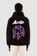 Laden Sie das Bild in den Galerie-Viewer, Arte Antwerp - Harmon Back Pixel Dancers Hoodie -Black Sweatshirts Arte Antwerp
