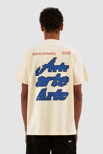 Arte Antwerp - Tommy Back Multi T-Shirt -Cream T-Shirts Arte Antwerp