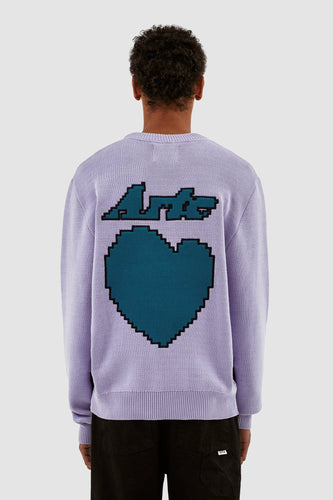 Arte Antwerp - Kobe Back Heart Sweater - Violet Pullover Arte Antwerp