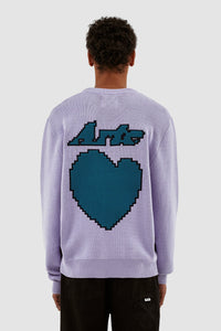 Arte Antwerp - Kobe Back Heart Sweater - Violet Pullover Arte Antwerp
