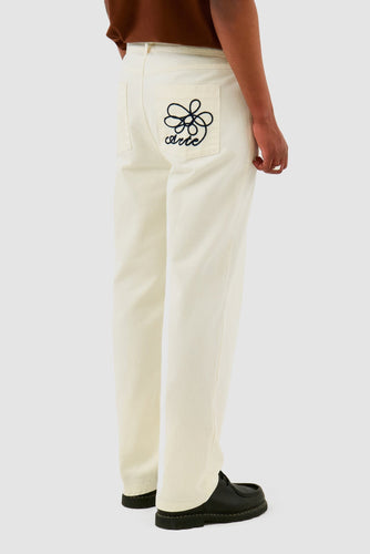 Arte Antwerp - Embroidery Pocket Pants - Cream Hosen Arte Antwerp