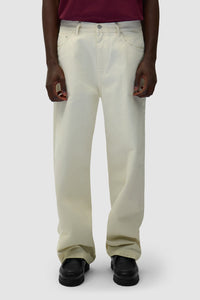 Arte Antwerp - Back Pocket Graphic Pants - Cream Hosen Arte Antwerp