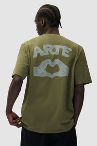 Arte Antwerp - Diels Scribble T-Shirt - Green T-Shirts Arte Antwerp