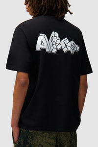 Arte Antwerp - Blocks Print T-Shirt - Black T-Shirts Arte Antwerp