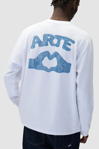 Arte Antwerp - Diels Scribble Longsleeve - White Longsleeves Arte Antwerp