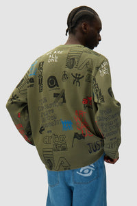Arte Antwerp - Allover Waffle Longsleeve - Green Longsleeves Arte Antwerp