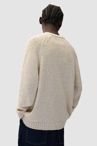 Arte Antwerp - Pixel Front Knit Sweater - Cream Pullover Arte Antwerp