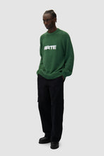 Laden Sie das Bild in den Galerie-Viewer, Arte Antwerp - Pixel Front Knit Sweater - Green Pullover Arte Antwerp
