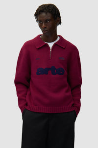 Arte Antwerp - Polo Sweatshirt - Bordeaux Pullover Arte Antwerp