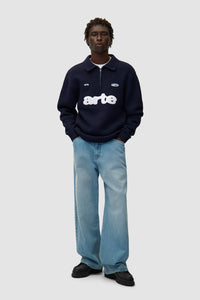 Arte Antwerp - Polo Sweatshirt - Navy Pullover Arte Antwerp