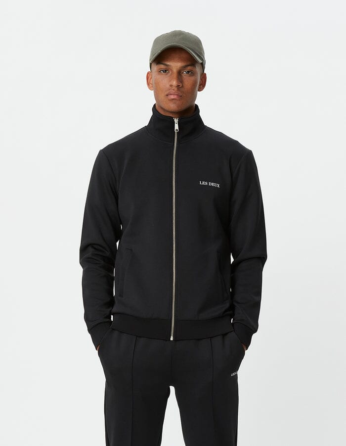 Les Deux - Ballier Track Jacket - Black Sweatshirts Les Deux