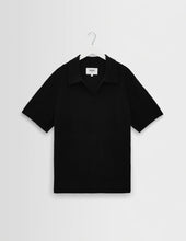 Laden Sie das Bild in den Galerie-Viewer, Wax London - Siena - Boucle Knitted Polo Shirt - Black T-Shirts Wax London
