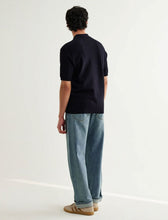 Laden Sie das Bild in den Galerie-Viewer, Wax London - Naples Knitted Polo - Navy Retro Diamond Hemden Wax London
