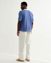 Laden Sie das Bild in den Galerie-Viewer, Wax London -Belle Polo Shirt - Blue Tipped Pointelle Hemden Wax London
