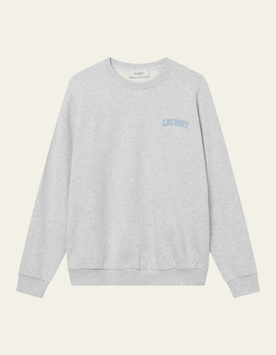 Les Deux - Blake Sweatshirt - Snow Melange / Washed Denim Blue Sweatshirts Les Deux