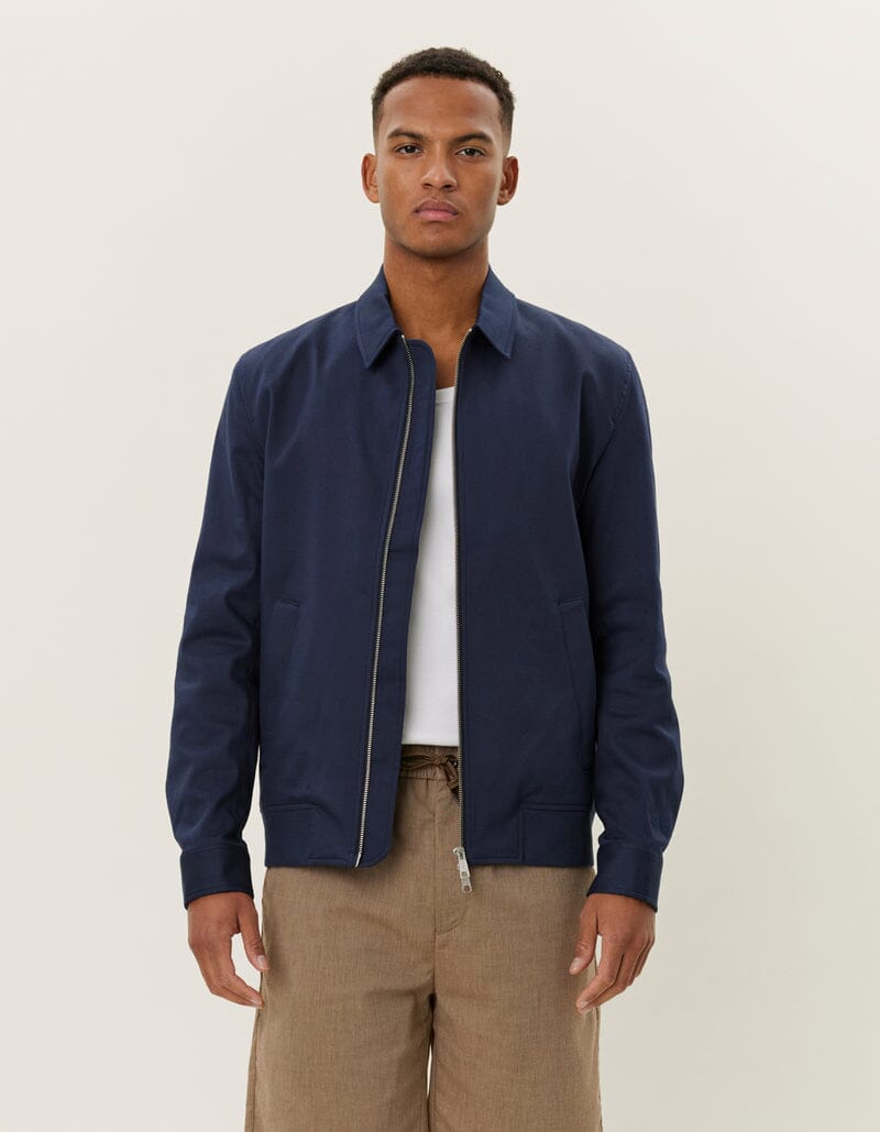 Les Deux - Como Cotton Coach Jacket - Dark Navy Jacken Les Deux