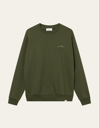 Les Deux - Crew Sweatshirt - Forrest Green / Surplus Green Sweatshirts Les Deux