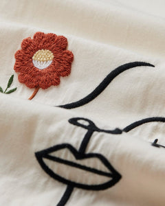 Portuguese Flannel - Embroidery Face Shirt - Cream Hemden Portuguese Flannel