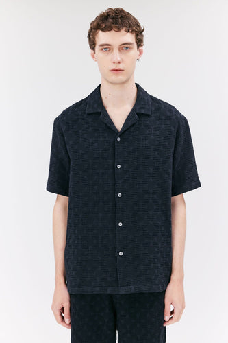 Elvine - Favian Shirt - Dark Navy Hemden Elvine