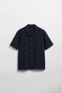 Elvine - Favian Shirt - Dark Navy Hemden Elvine
