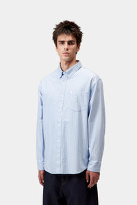 Carhartt - L/S Cassel Shirt - Bleach Stripe Hemden Carhartt WIP