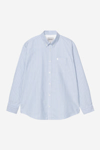 Carhartt - L/S Cassel Shirt - Bleach Stripe Hemden Carhartt WIP