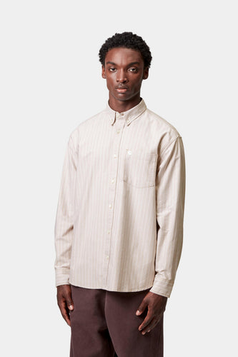 Carhartt - L/S Cassel Shirt - Peanut Stripe Hemden Carhartt WIP