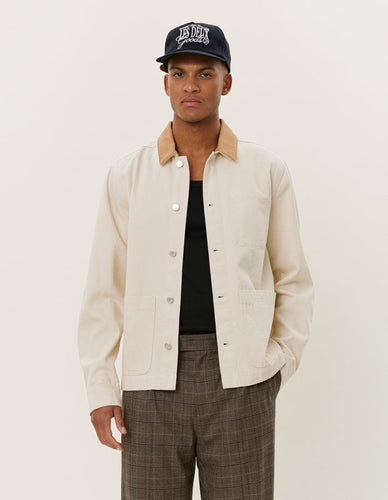 Les Deux - Layton Denim Overshirt 2.0 - Ivory Sweatshirts Les Deux