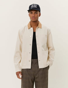 Les Deux - Layton Denim Overshirt 2.0 - Ivory Sweatshirts Les Deux