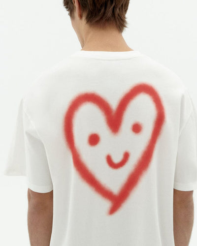 Thinking MU - Cutr3 Heart Aaron Tee - White T-Shirts Thinking MU