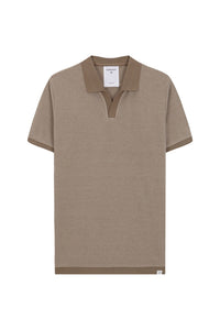 Nowadays - Open Collar Polo - Tree House Beige T-Shirts Nowadays