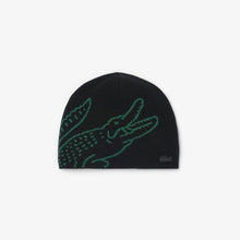Laden Sie das Bild in den Galerie-Viewer, Lacoste - Krokodil Beanie - Black Accessoires Lacoste
