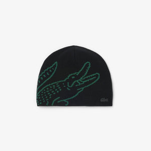 Lacoste - Krokodil Beanie - Black Accessoires Lacoste