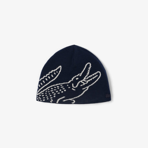 Lacoste - Krokodil Beanie - Navy Accessoires Lacoste