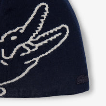 Laden Sie das Bild in den Galerie-Viewer, Lacoste - Krokodil Beanie - Navy Accessoires Lacoste
