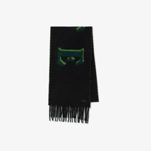 Laden Sie das Bild in den Galerie-Viewer, Lacoste - Wool Scarf - Black/Green Accessoires Lacoste
